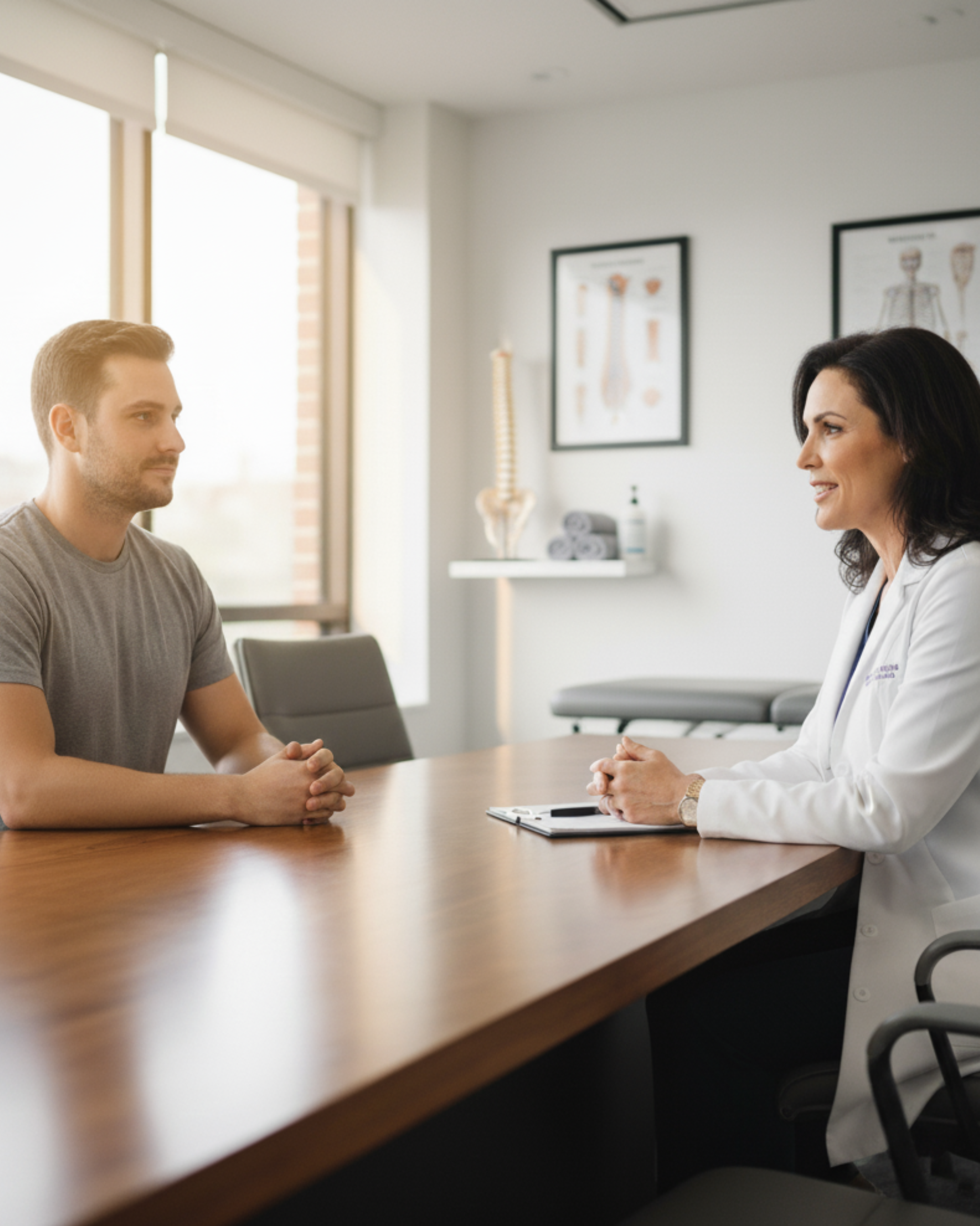 doctor and patient discussing treatment
